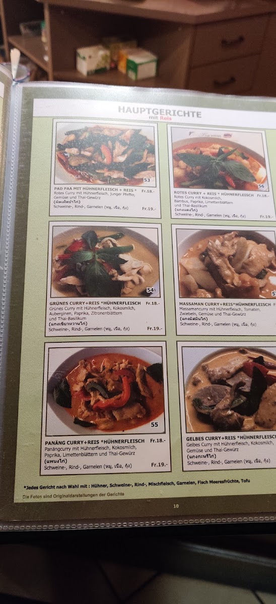Thai Imbiss Restaurant Sarganserhof Photo Menu 5