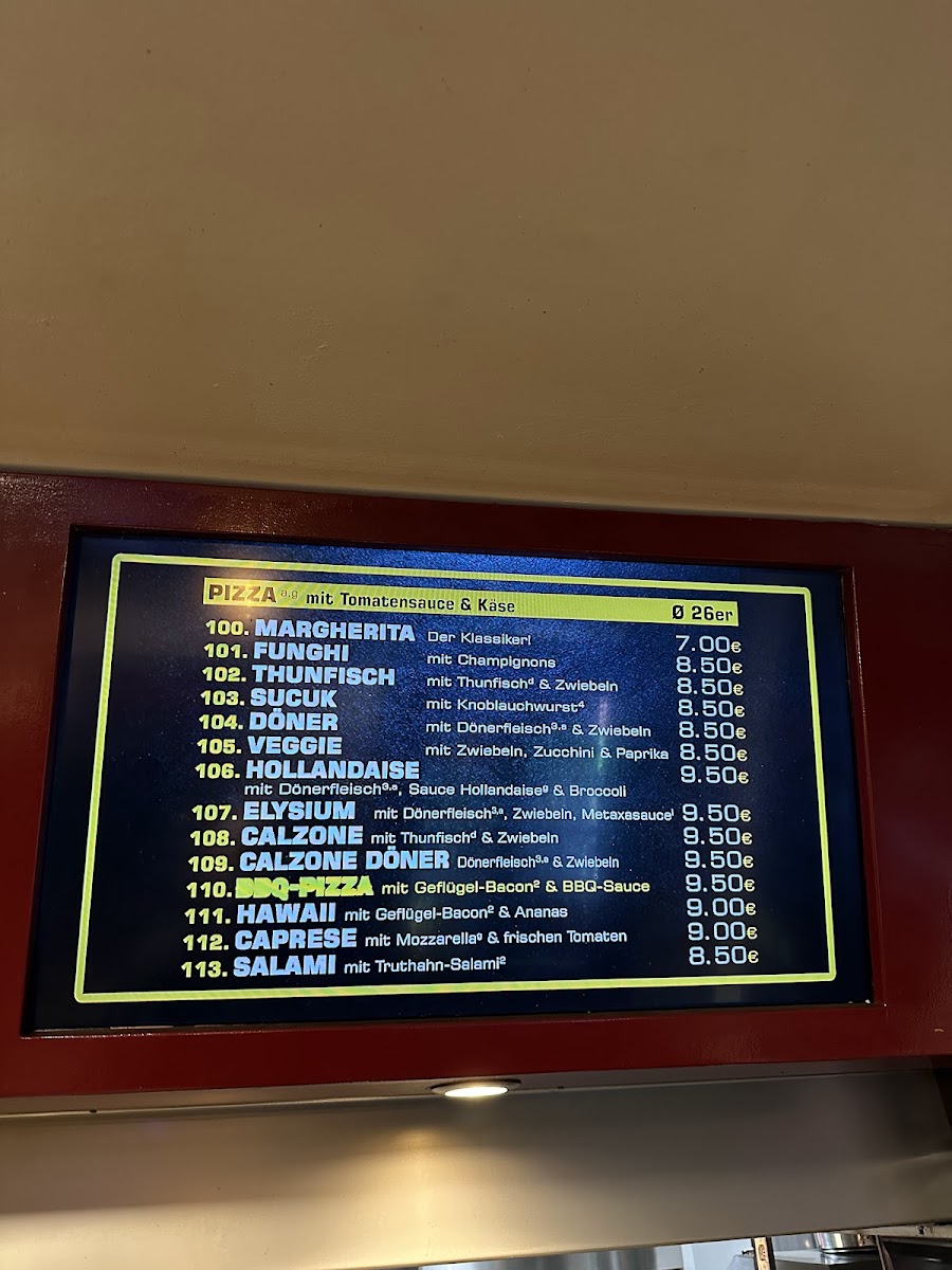 Elysium Home of the BBQ-Döner Photo Menu 3