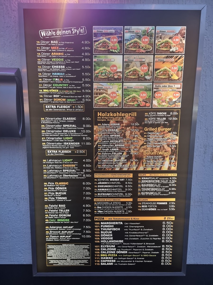 Elysium Home of the BBQ-Döner Photo Menu 5