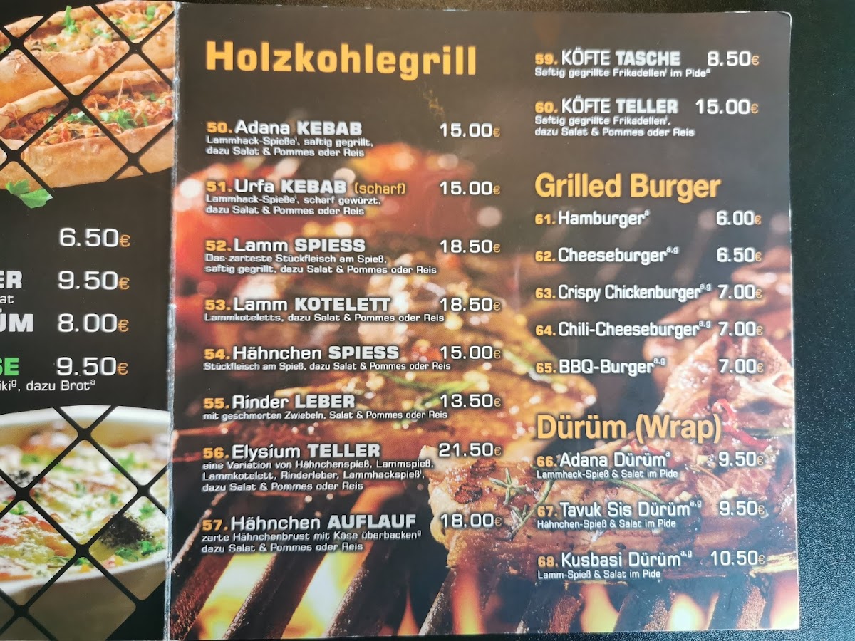 Elysium Home of the BBQ-Döner Photo Menu 7