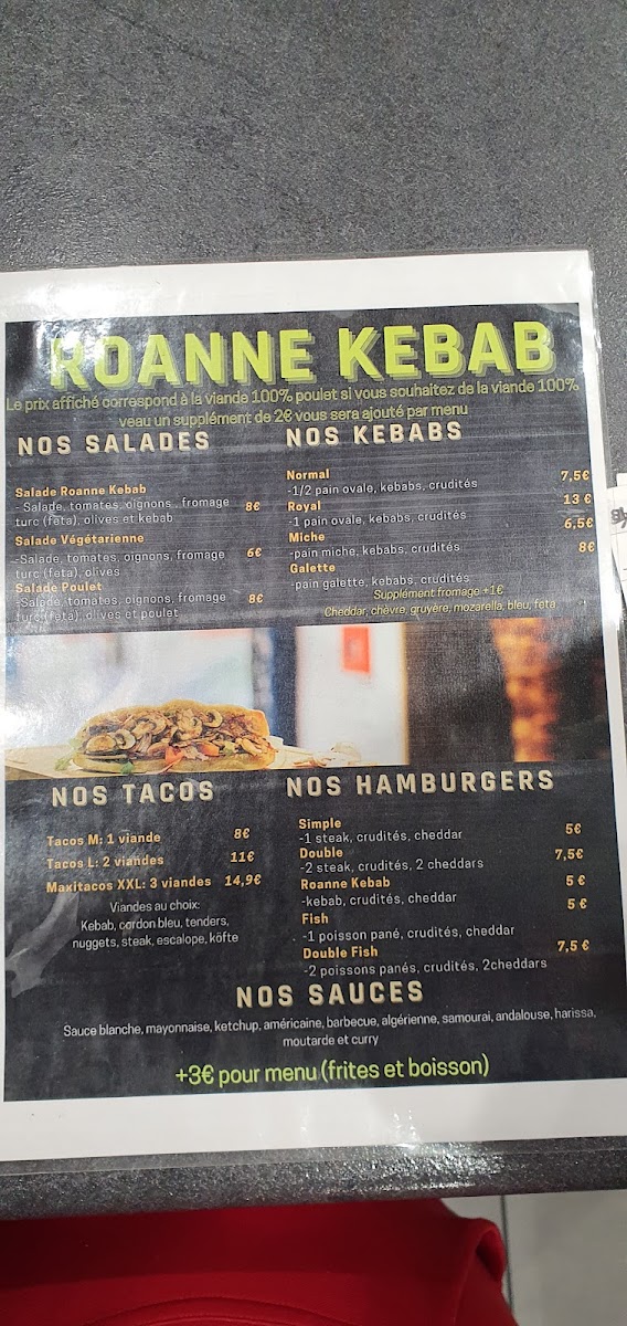 Roanne Kebab Photo Menu 1