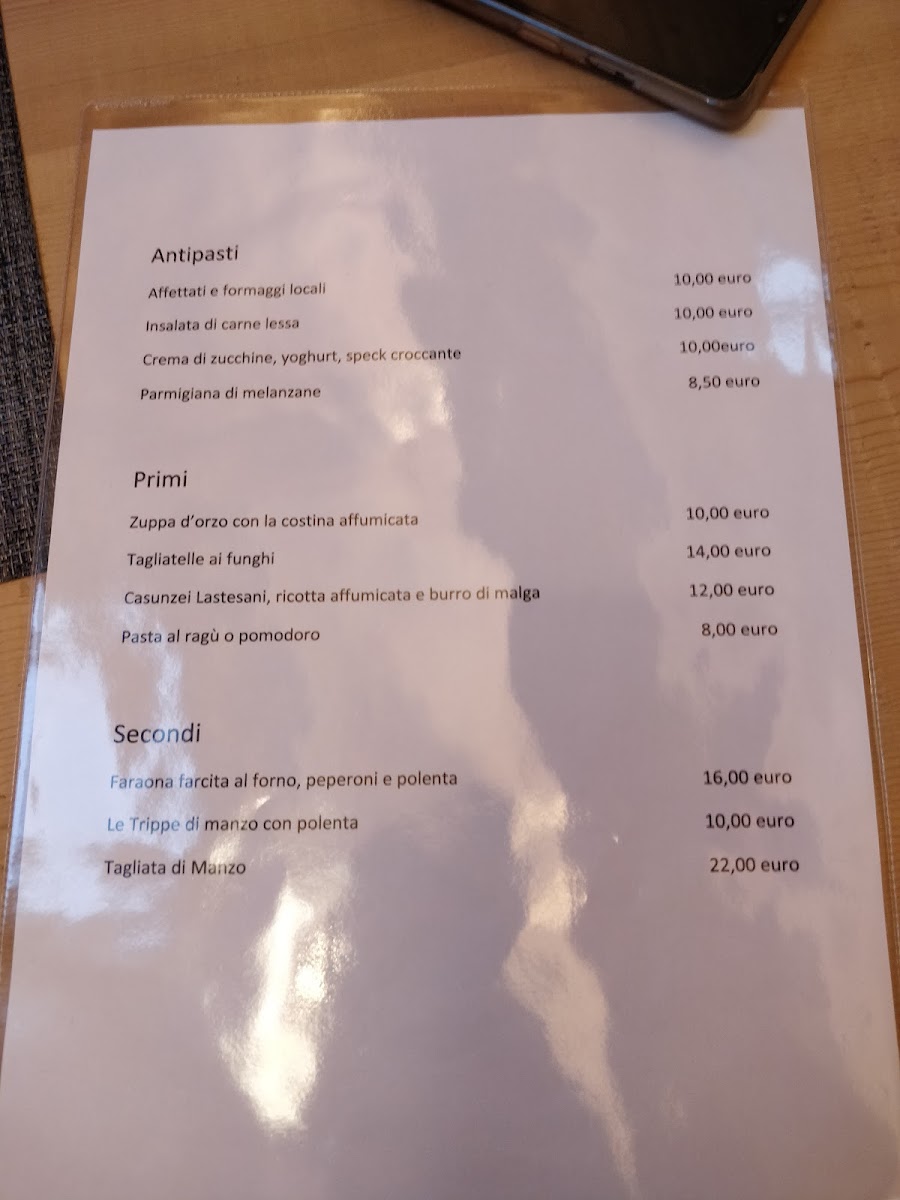 Stua sa Laste dai Cenci Photo Menu 3