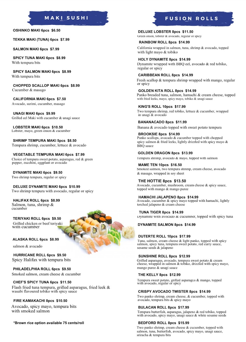 Hamachi Kita Sushi & Asian Flare Photo Menu 4