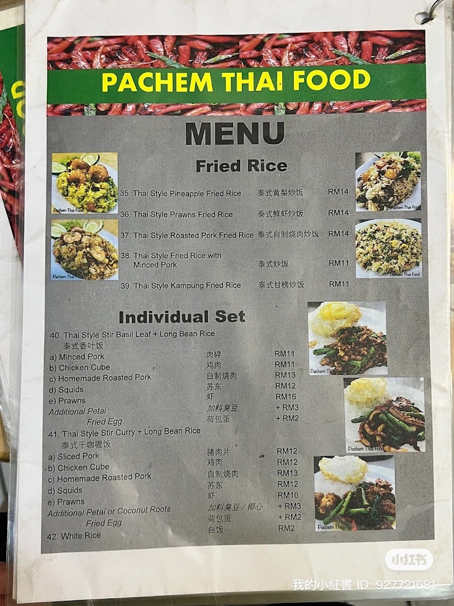 Pachem Thai Food Photo Menu 3
