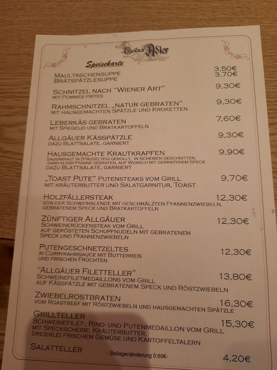 Gasthaus Goldener Adler Photo Menu 4
