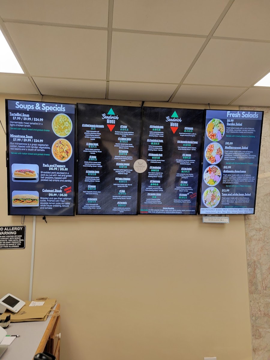 Italian Corner Photo Menu 1