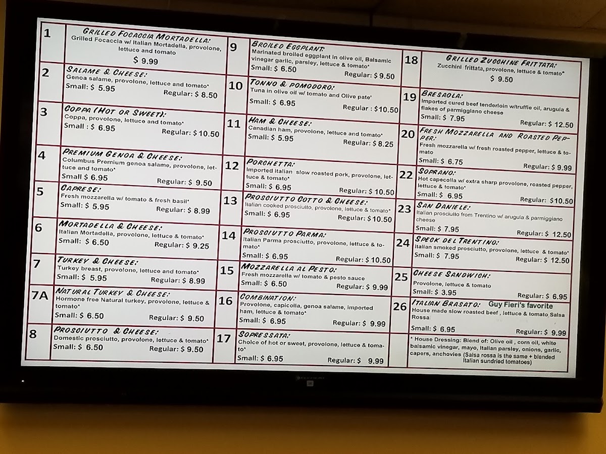 Italian Corner Photo Menu 4
