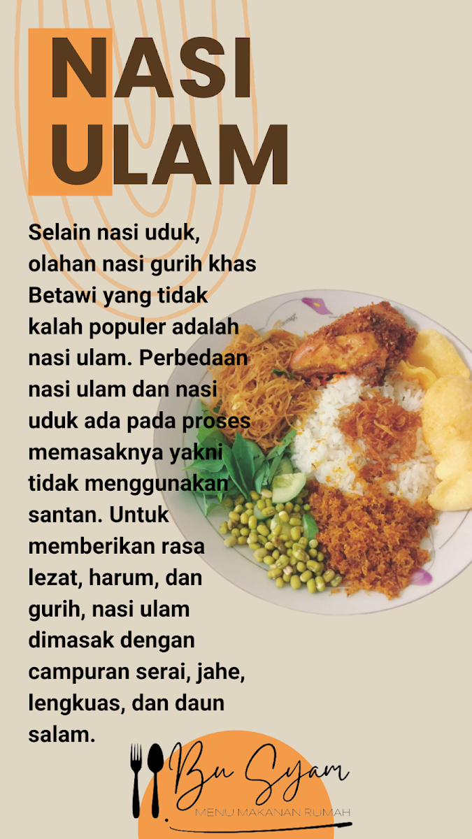 Warung Nasi Uduk Ibu Syam Photo Menu 1