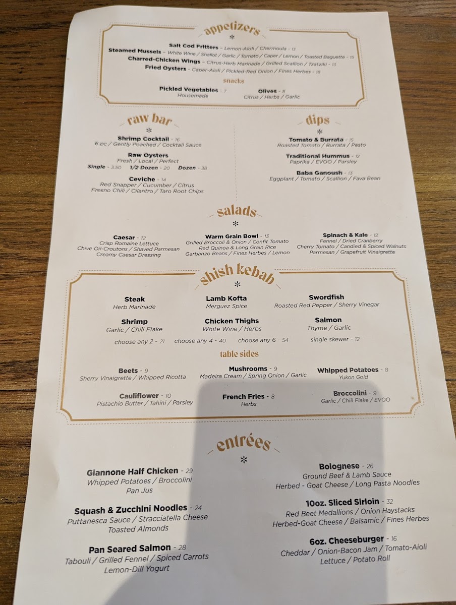 The Bluebird Bar Photo Menu 2