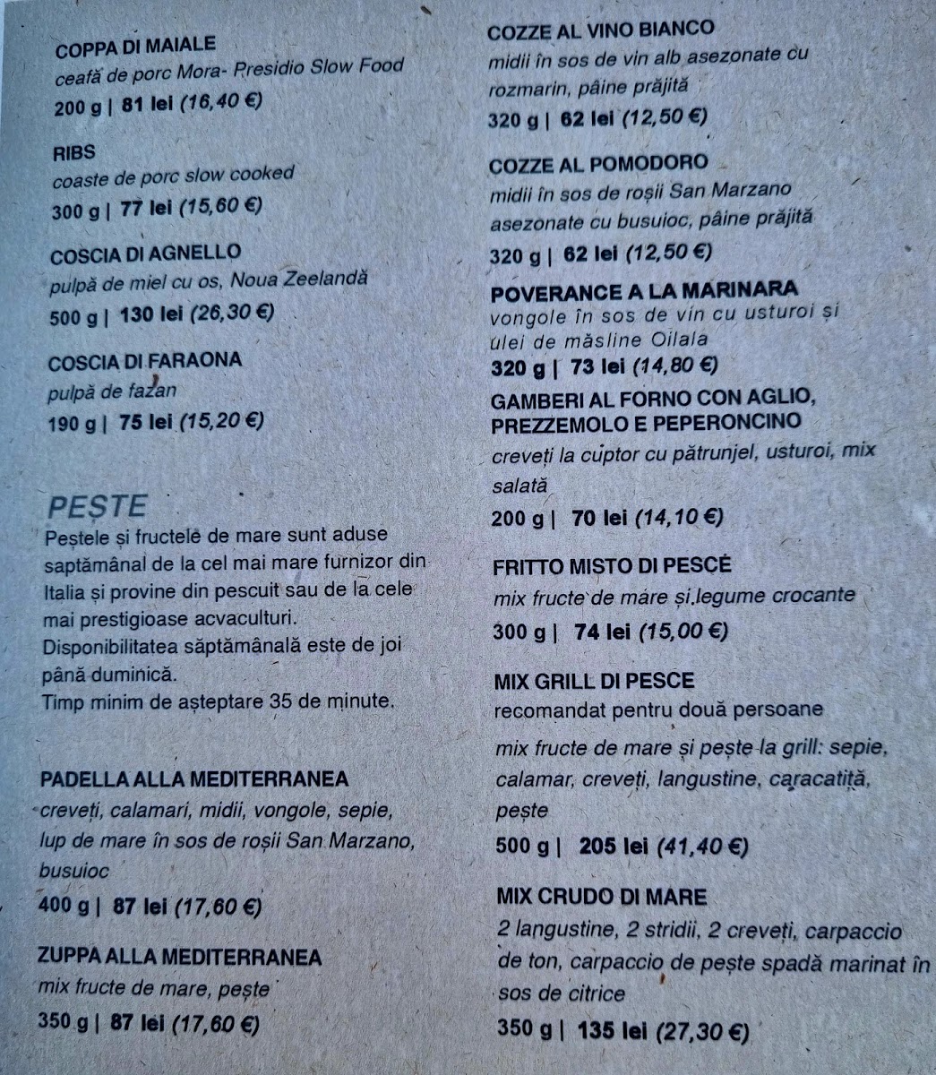 Da Pino - Restaurant centru Cluj Napoca Photo Menu 10