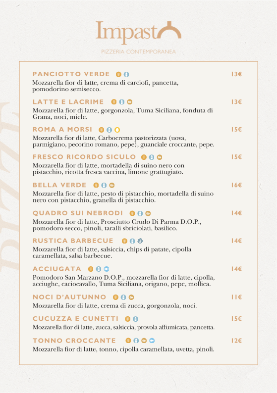 Impasto Pizzeria Contemporanea Photo Menu 3
