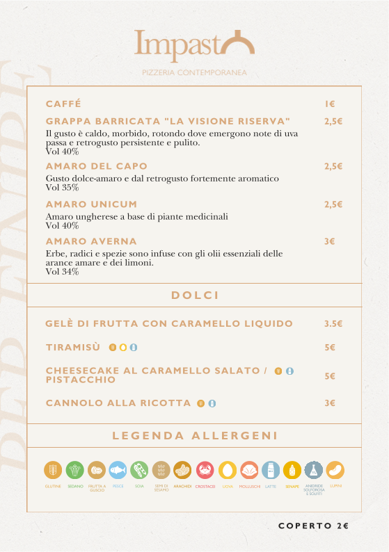 Impasto Pizzeria Contemporanea Photo Menu 6
