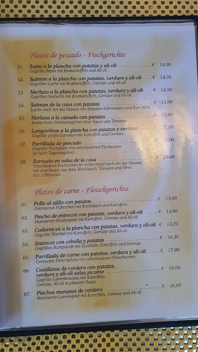 Galicia Photo Menu 2