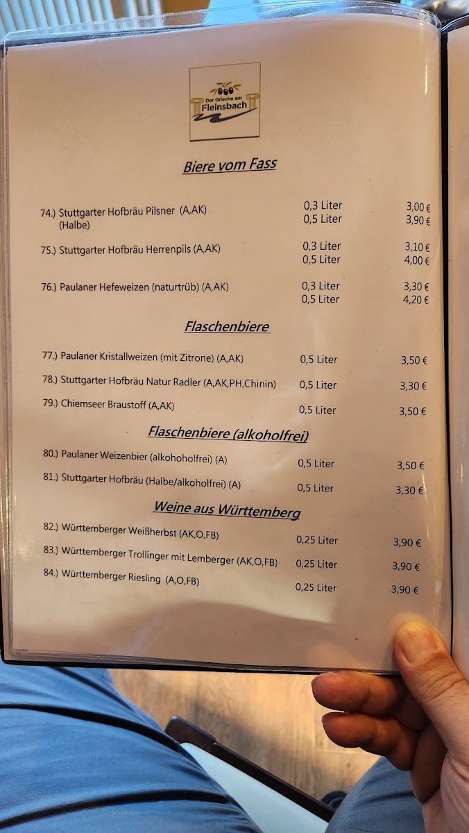 Der Grieche am Fleinsbach Filderstadt Photo Menu 8