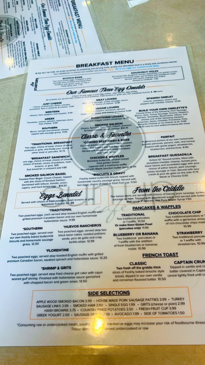 Sun Up Cafe - Mooresville, NC Photo Menu 2