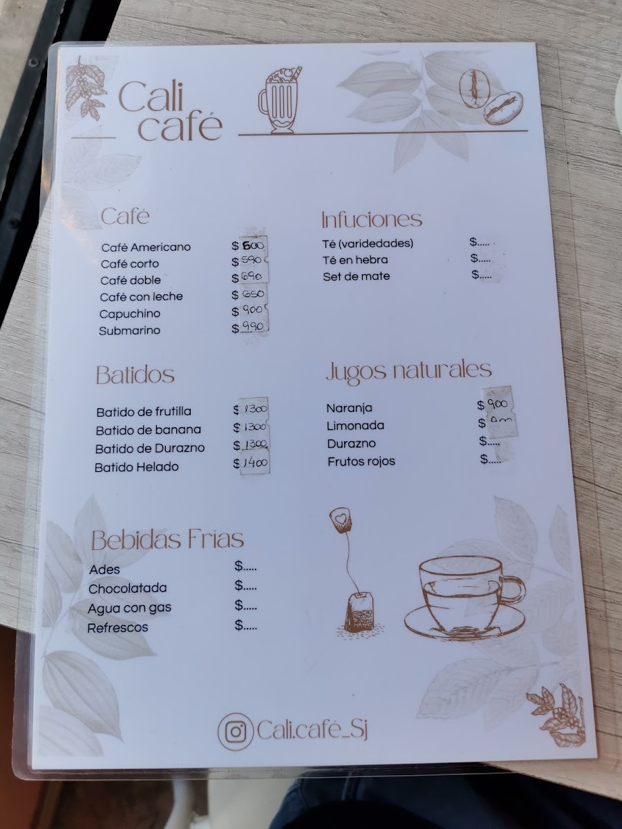 Cali Café Sj Photo Menu 1