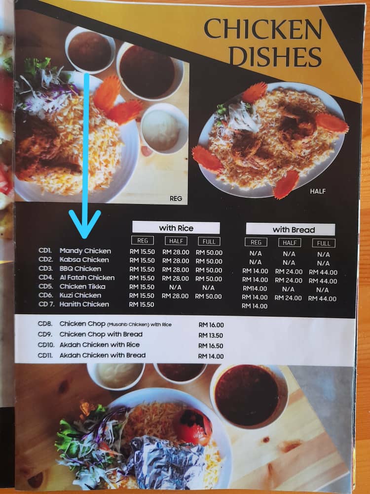 Al Fatah TTDI Grove Photo Menu 1