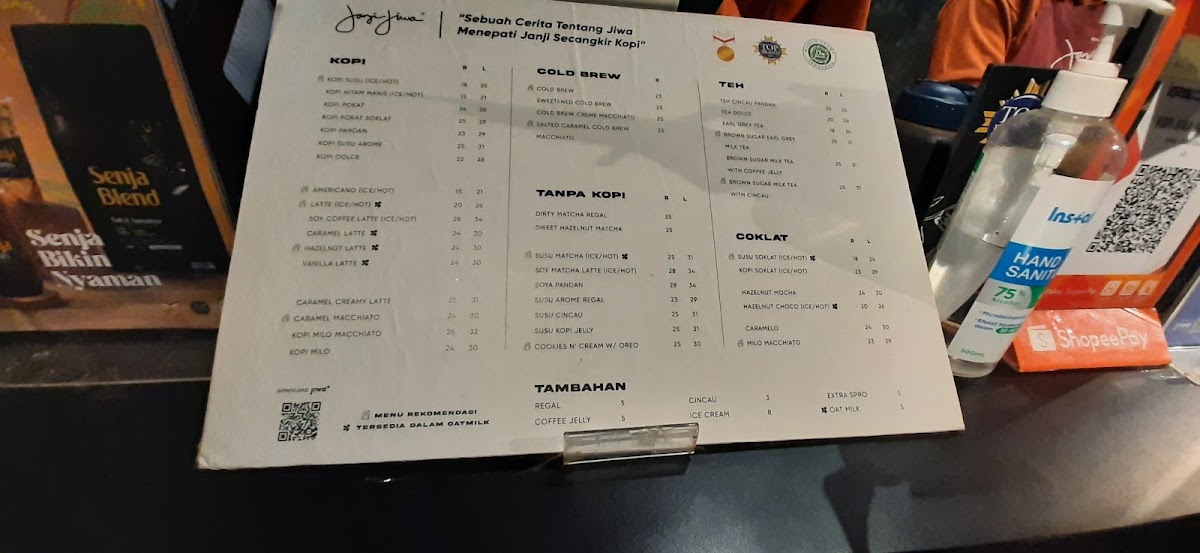 Kopi Janji Jiwa Tondano Photo Menu 3