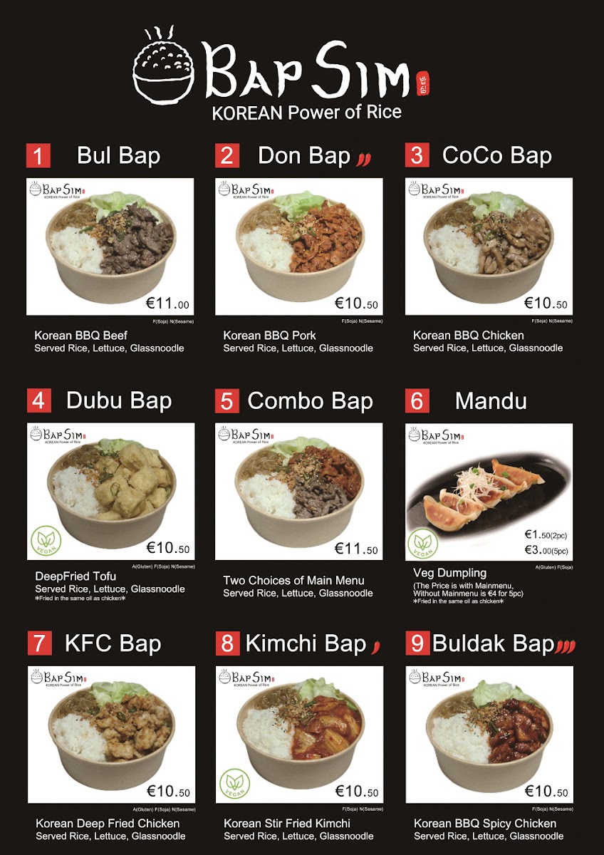 Restaurant Bap Sim Photo Menu 2