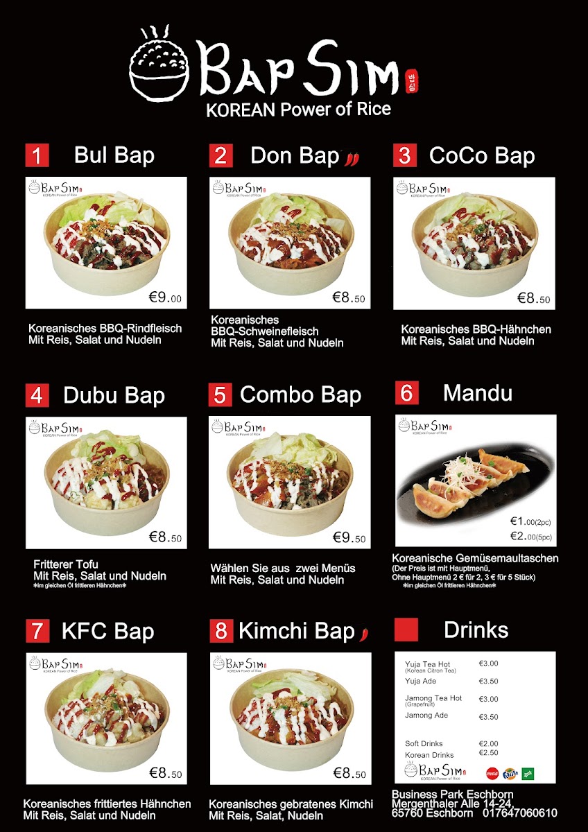 Restaurant Bap Sim Photo Menu 4