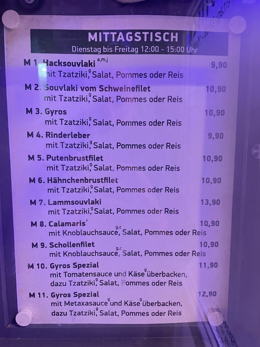 Zum Griechen Photo Menu 2