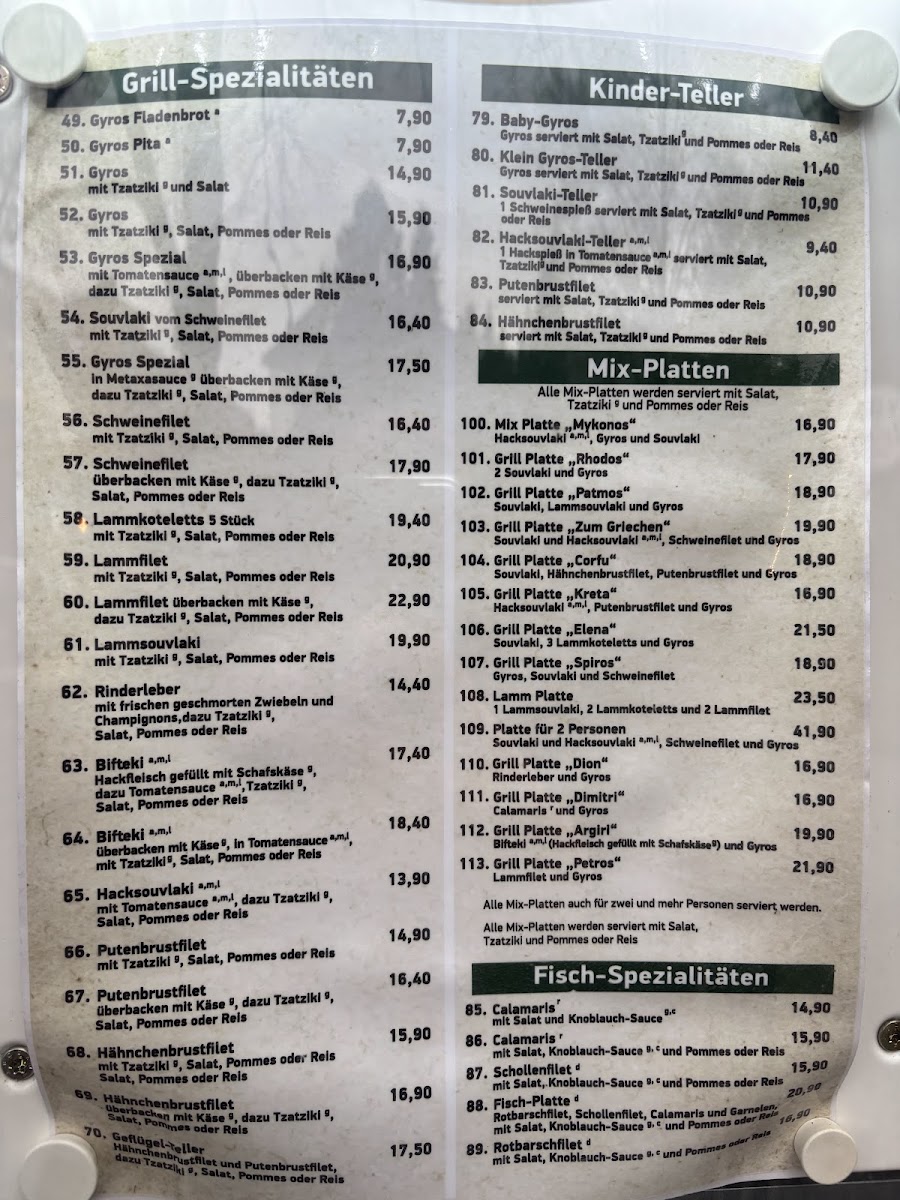 Zum Griechen Photo Menu 5