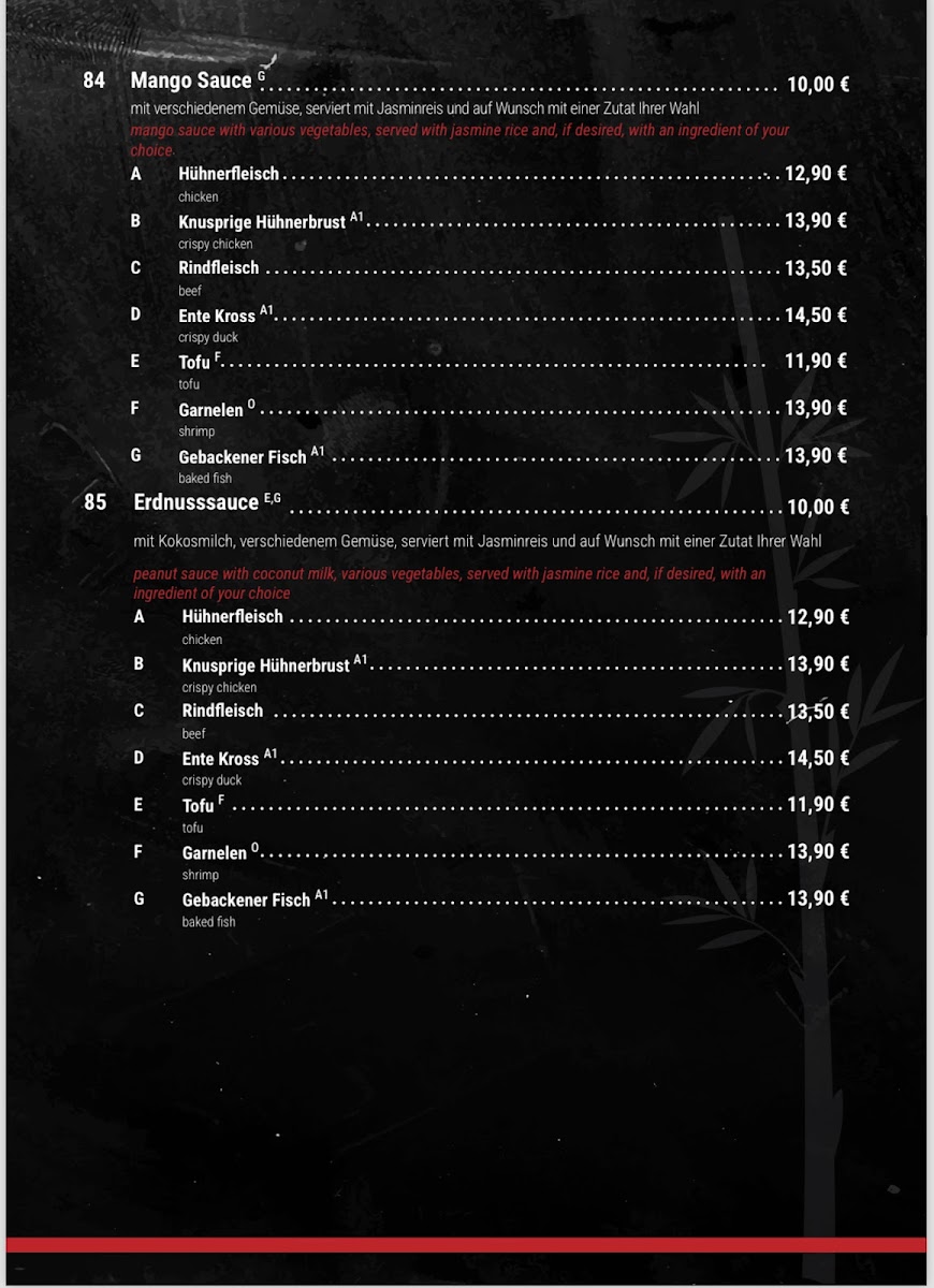 Loc Asia Restaurant Photo Menu 1