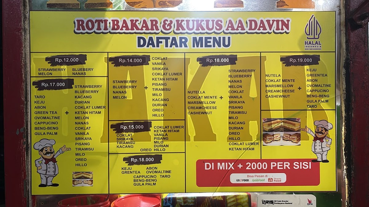 Roti Bakar dan Roti kukus aa davin Sukolilo Photo Menu 1
