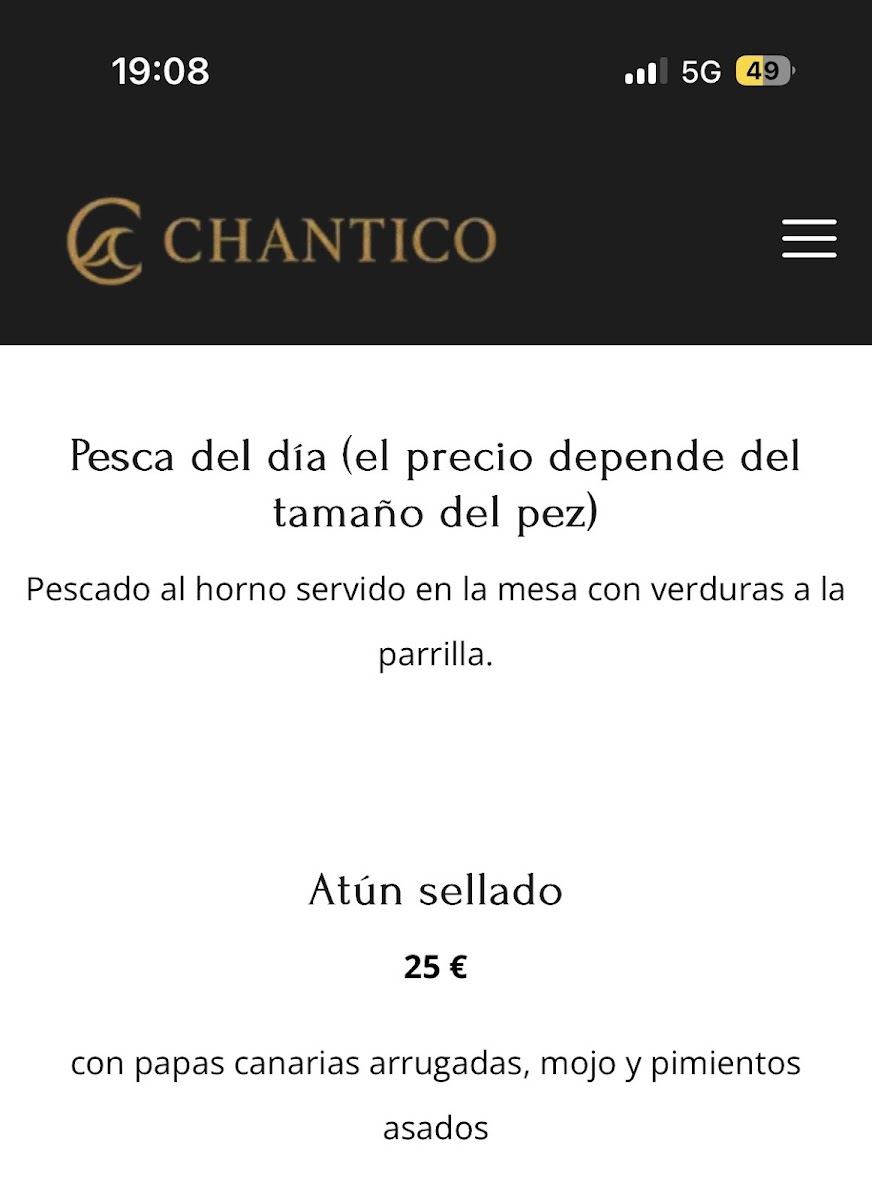 Chantico Restaurante Photo Menu 3