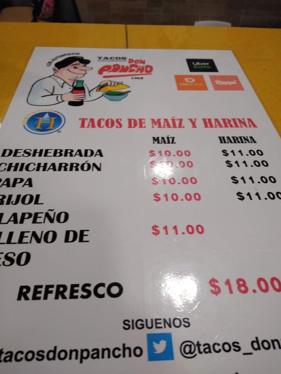 Tacos Don Pancho Madero Photo Menu 3