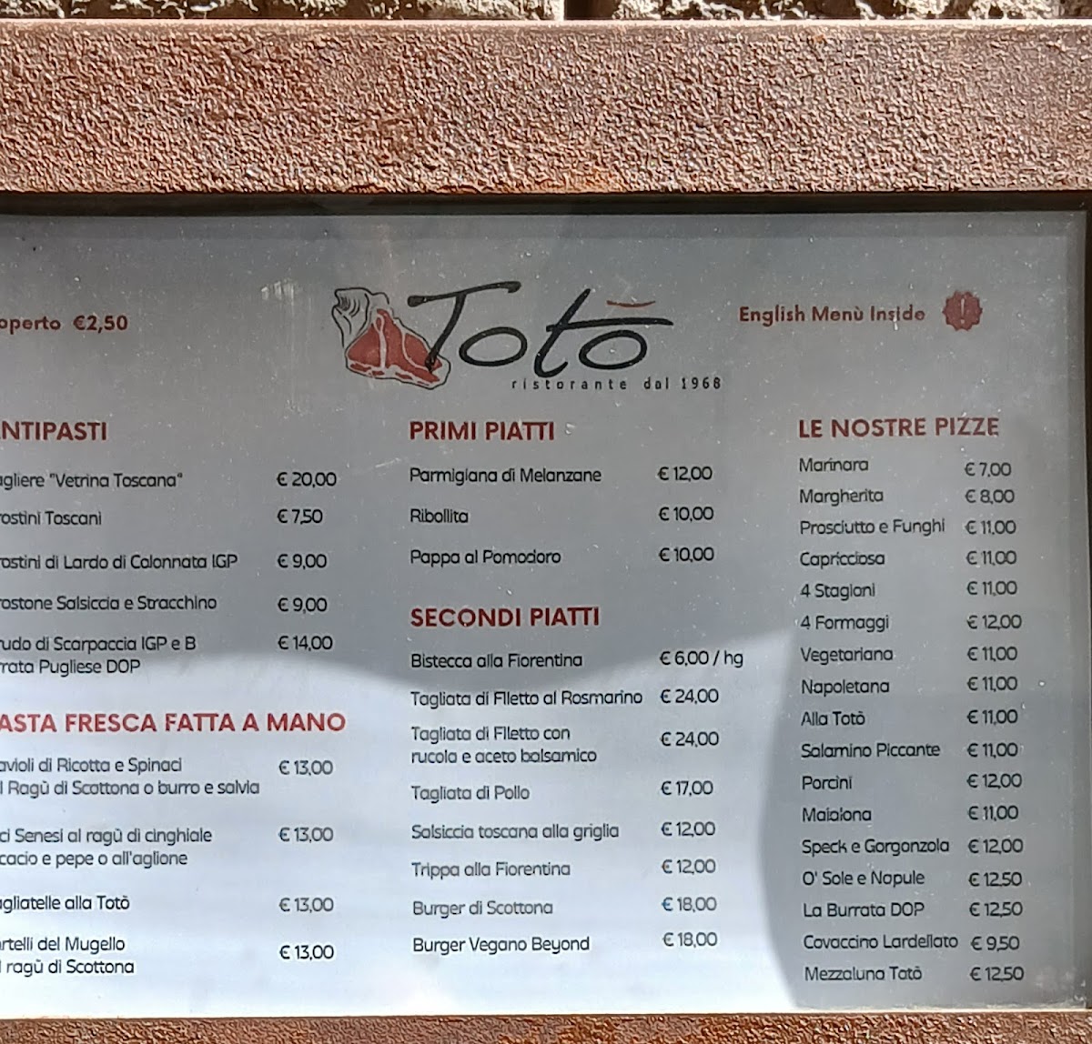 Ristorante Toto' Photo Menu 1
