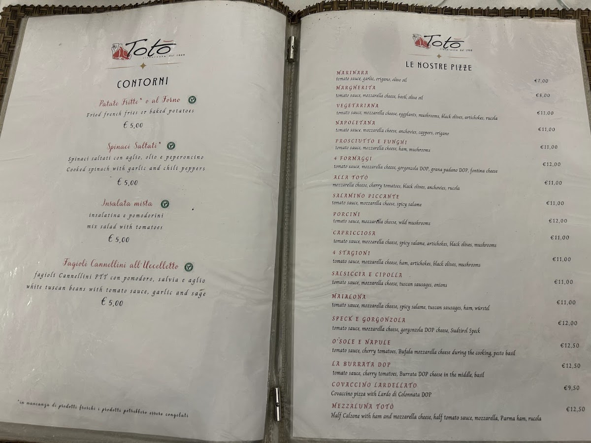 Ristorante Toto' Photo Menu 2