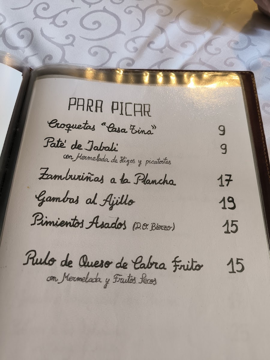 Restaurante Casa Tina Photo Menu 9
