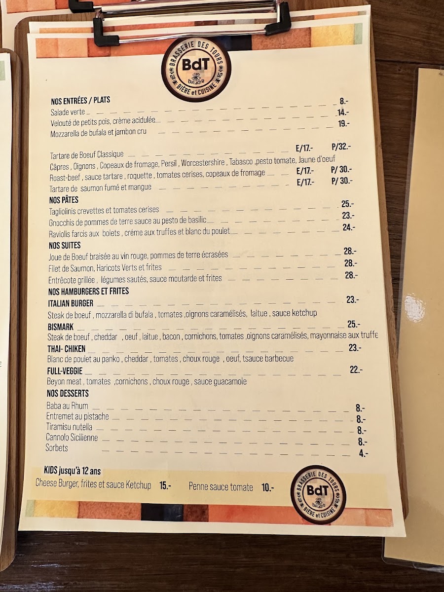 Brasserie Des Tours Photo Menu 4