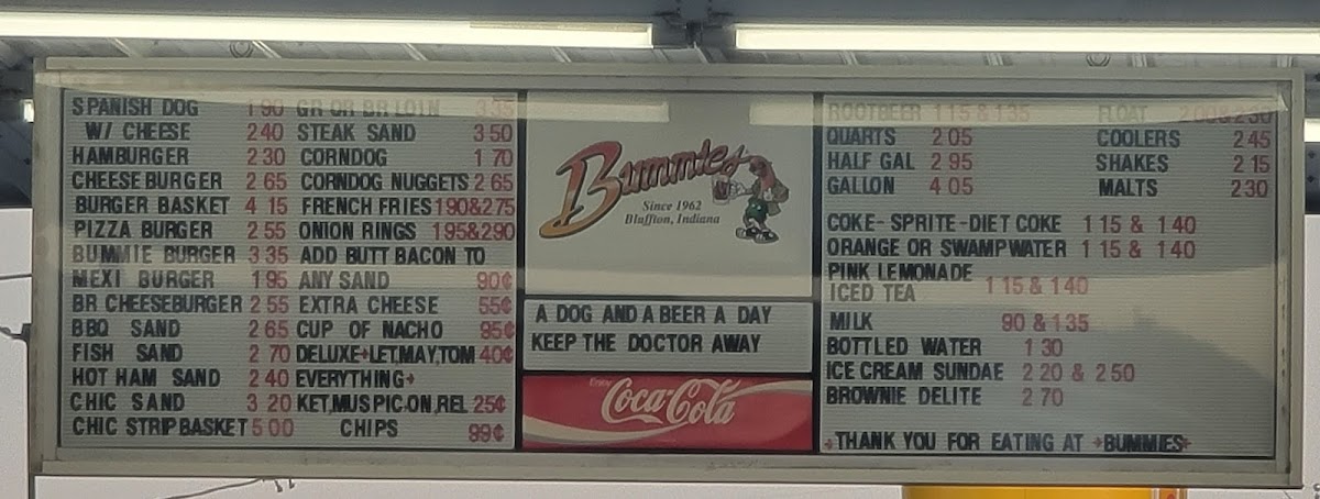 Bummie's Drive-In Photo Menu 10