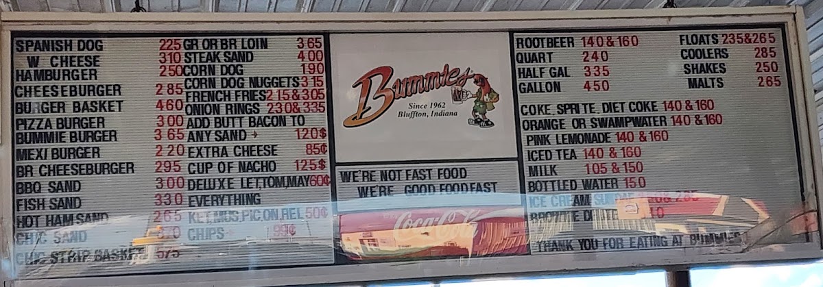 Bummie's Drive-In Photo Menu 7