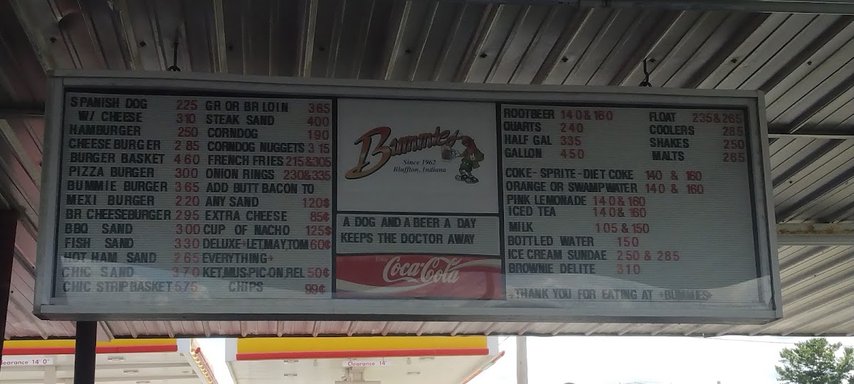 Bummie's Drive-In Photo Menu 9