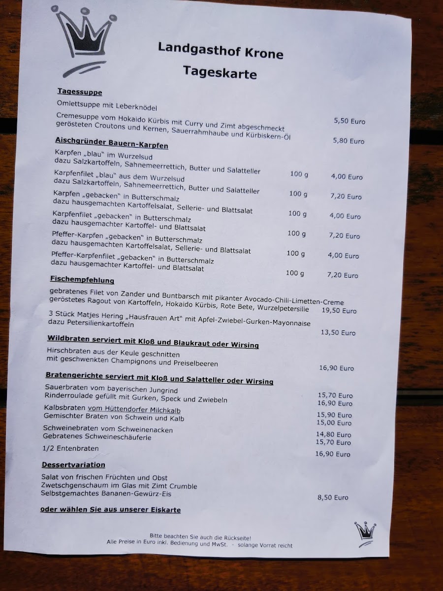 Landgasthof Krone Photo Menu 2