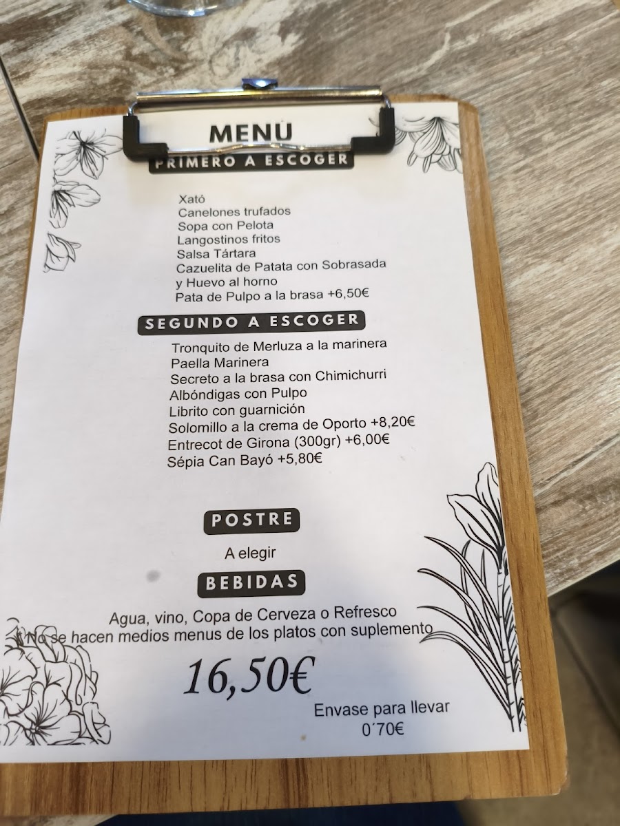 Can Bayó Photo Menu 1