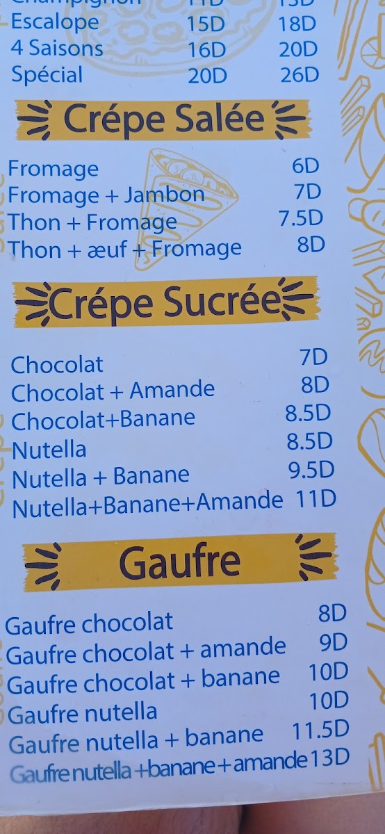 Café De La Plage Tazarka Photo Menu 1