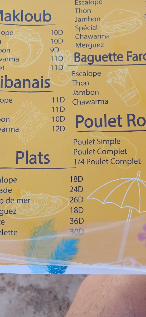 Café De La Plage Tazarka Photo Menu 3