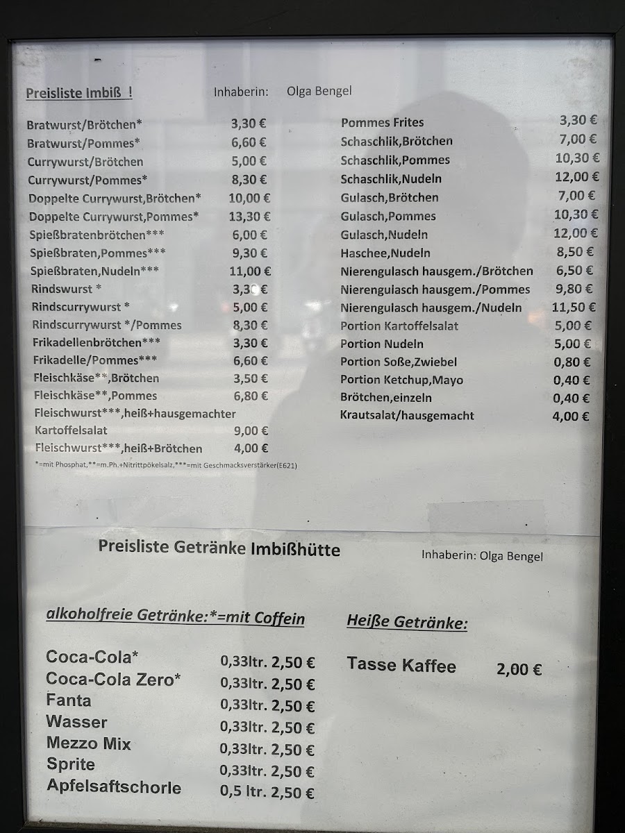 Imbiss Hütte Photo Menu 1