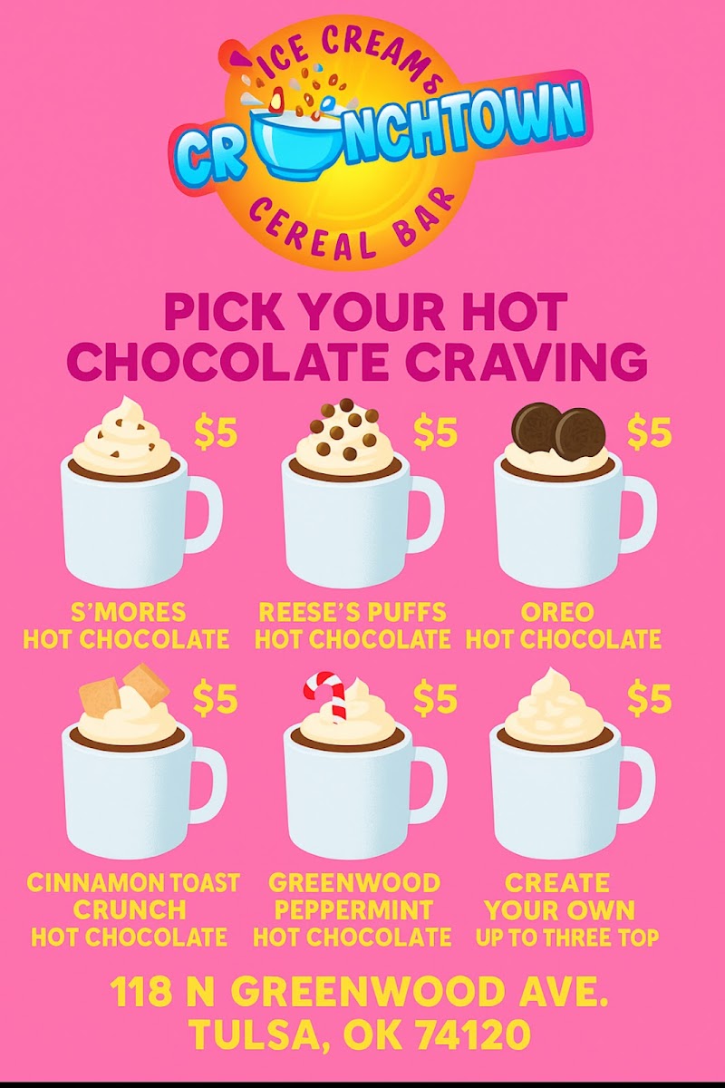 Crunchtown Ice Cream & Cereal Bar Photo Menu 1