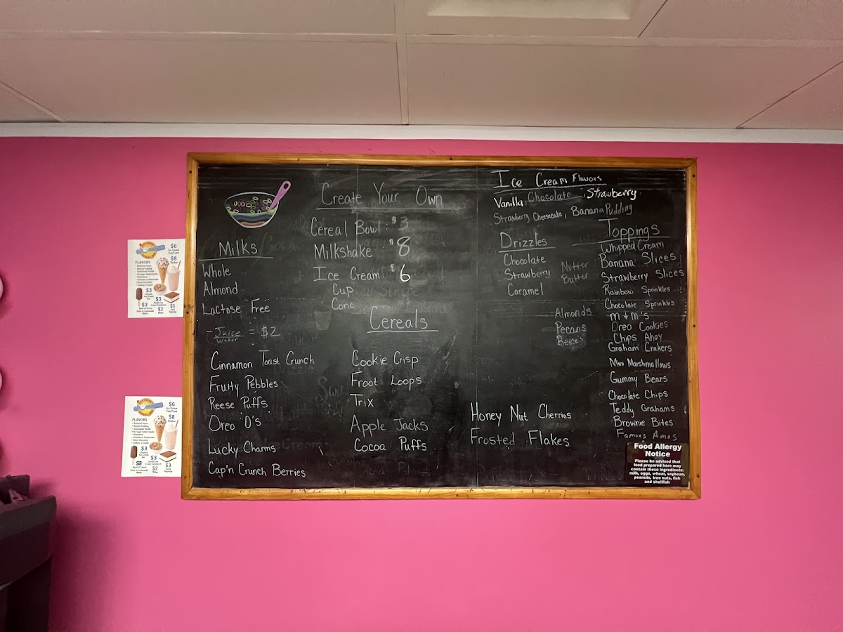 Crunchtown Ice Cream & Cereal Bar Photo Menu 3