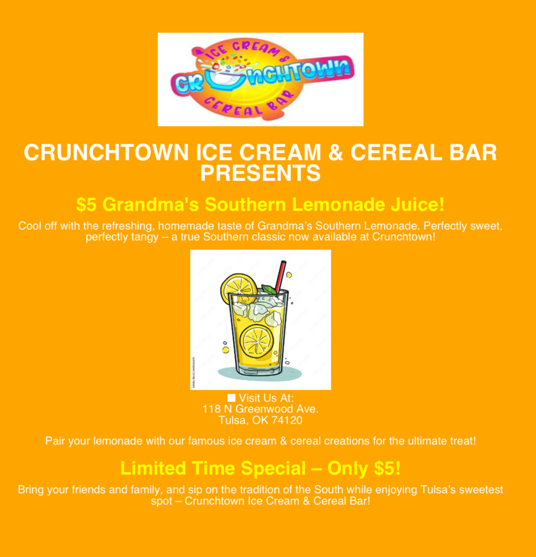 Crunchtown Ice Cream & Cereal Bar Photo Menu 7