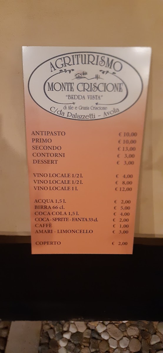 Agriturismo Monte Criscione Photo Menu 2