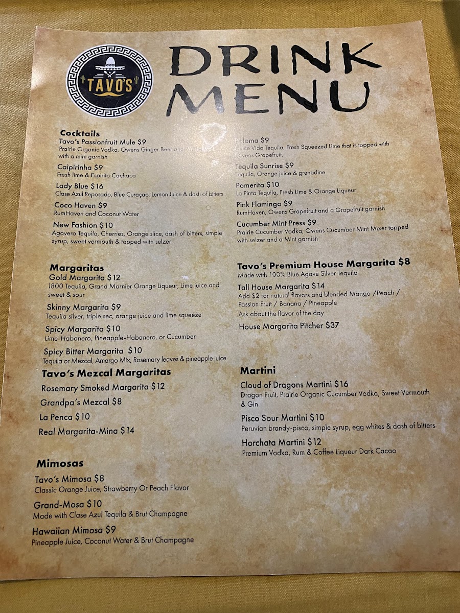 Tavos Signature Cuisine Photo Menu 4