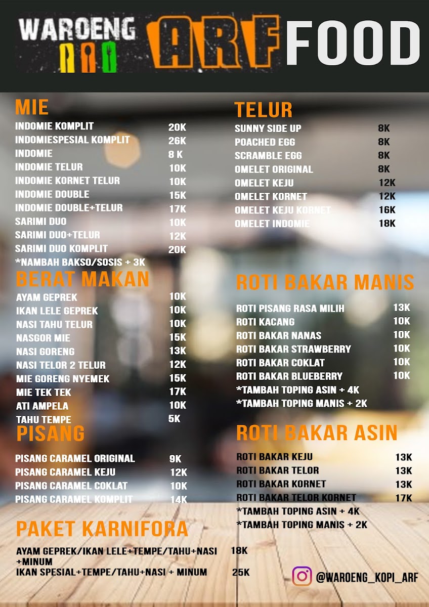 Warung Kopi ARF Photo Menu 1
