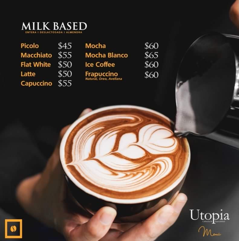 Utopía Coffee Photo Menu 2