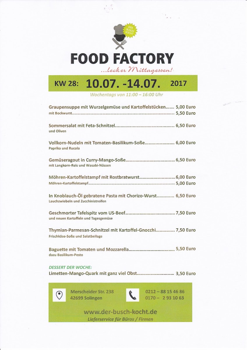 Food Factory Photo Menu 1